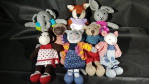 Colourful knit animals